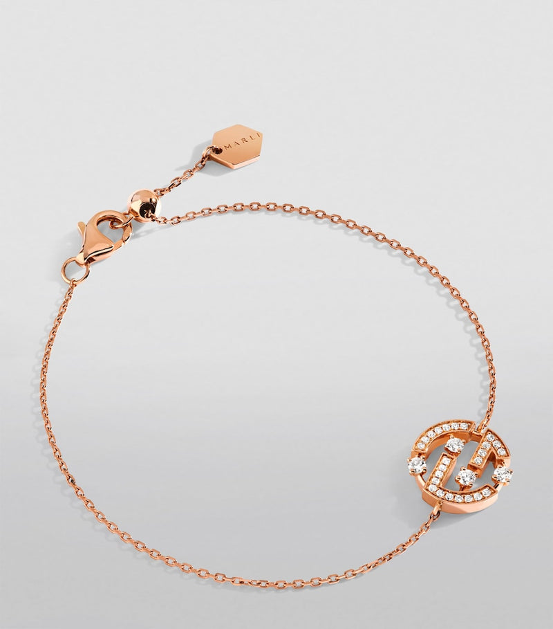 Marli New York Rose Gold Diamond Avenues Bracelet - British product