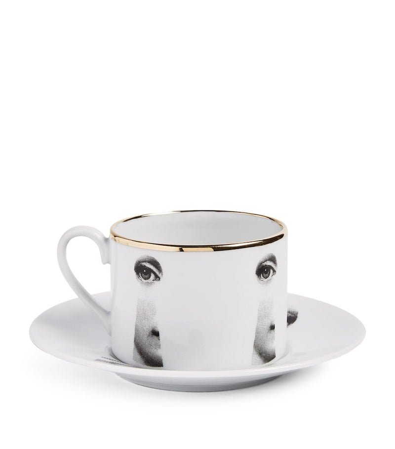 Fornasetti Tema e Variazioni teacup and saucer - British product