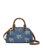 Valentino Garavani denim VLogo Signature top-handle bag 11x19x4cm, imported from the UK
