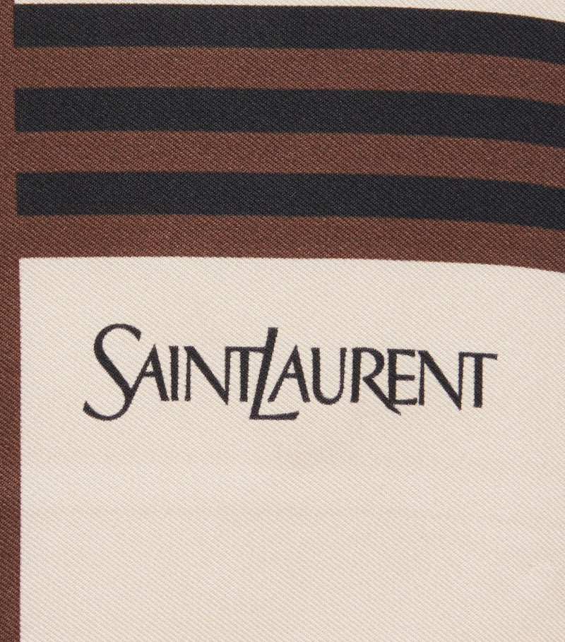 Saint Laurent silk printed scarf 90cm - British product