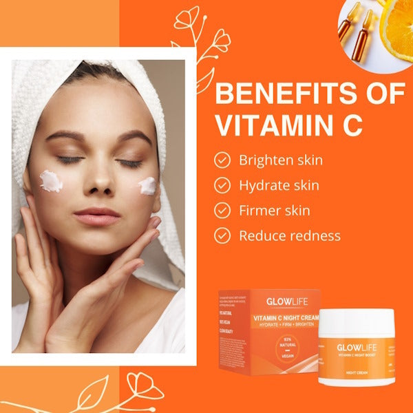 Glowlife Vitamin C Night Cream 50ml moisturiser, UK version
