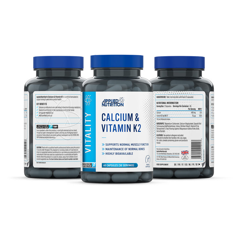 Applied Nutrition Calcium & Vitamin K2 60 capsules, UK version
