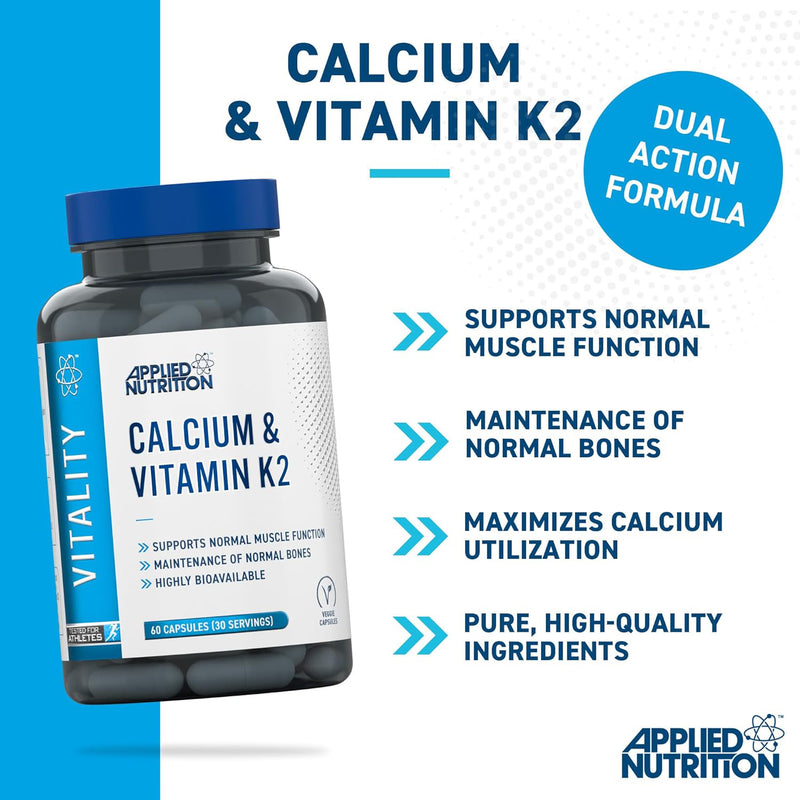 Applied Nutrition Calcium & Vitamin K2 60 capsules, UK version