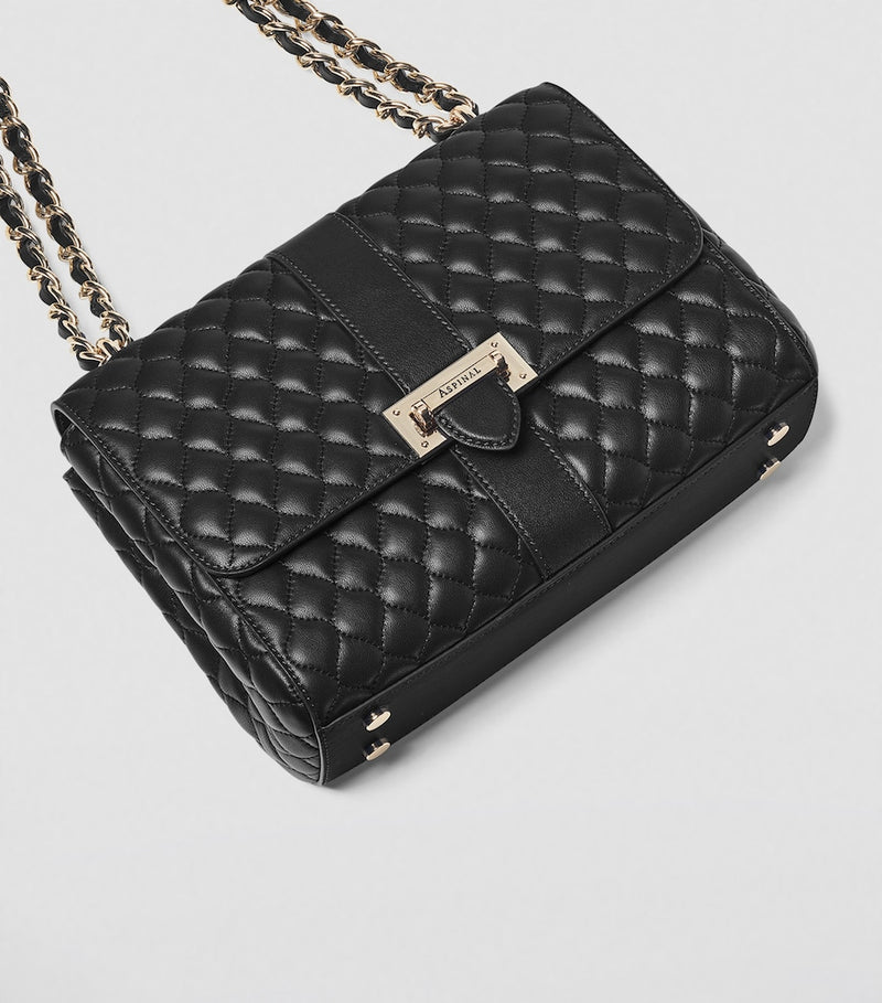 Aspinal of London large Lottie shoulder bag leather - British product