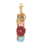 Dolce&Gabbana crocheted embellished keyring with floral details (British brand)