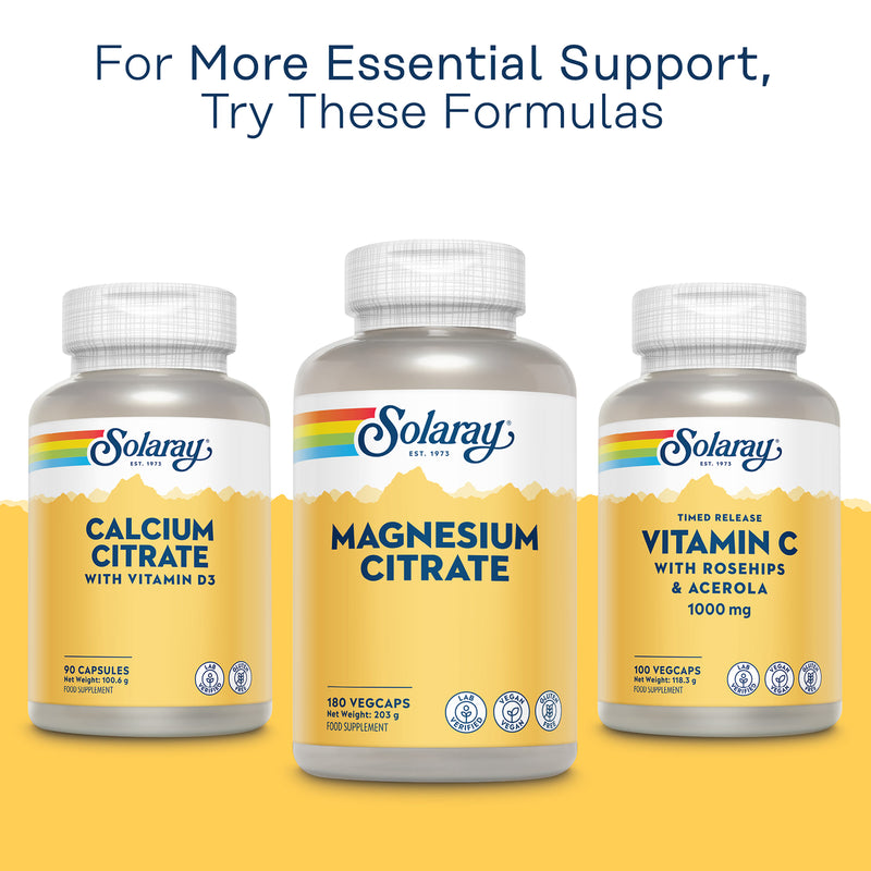 Solaray magnesium citrate capsules 400mg 180 count, imported from the UK
