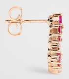 Suzanne Kalan Frenzy spiral earrings with rubies and diamonds (British brand)