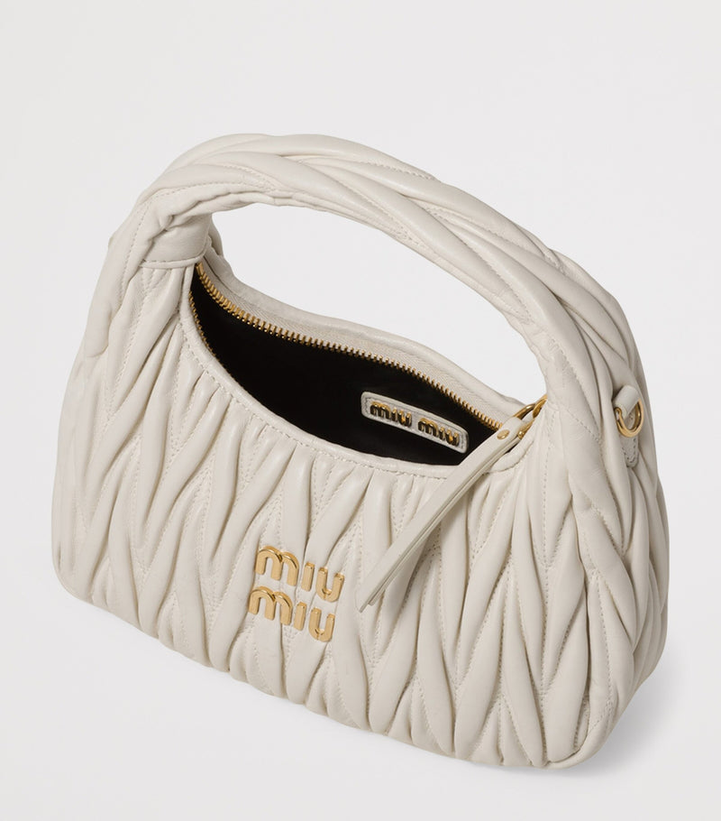 Miu Miu Wander matelassé leather handbag 17x20x6cm (British brand)