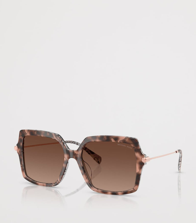 Michael Kors Quogue square tortoiseshell sunglasses, imported from the UK