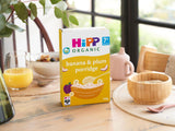 HiPP Organic banana plum porridge baby cereal (British brand)