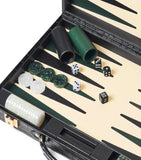 Aspinal of London croc-embossed leather backgammon set 17-inch - British product