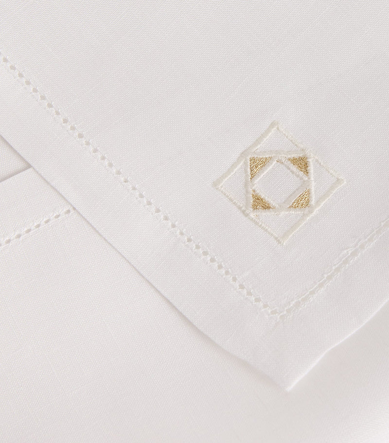 Dea Linen Embroidered Liri Napkin 45cm x 45cm - British product