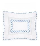 Pratesi Oxford pillowcase with braid motif, 30cm x 40cm, imported from the UK