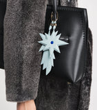 Yves Salomon lamb leather star keyring (British brand)