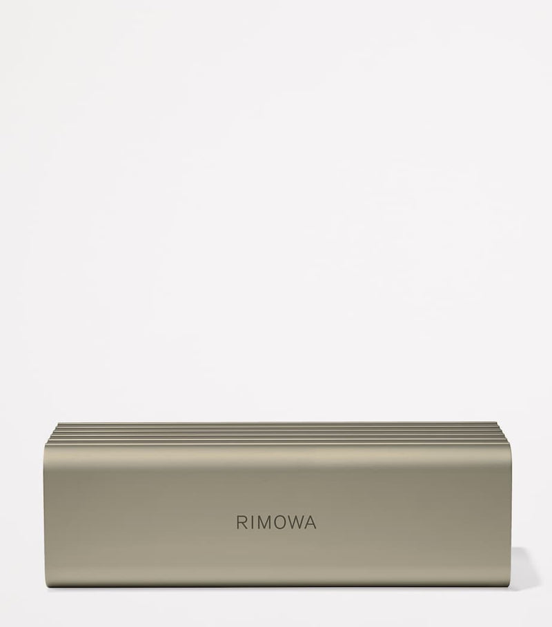 RIMOWA aluminium watch case with padded cushions, imported from the UK