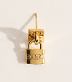 Chloé mini Paddington drop earrings in brass - British product
