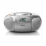 Philips AZ127 portable stereo system in silver, imported from the UK