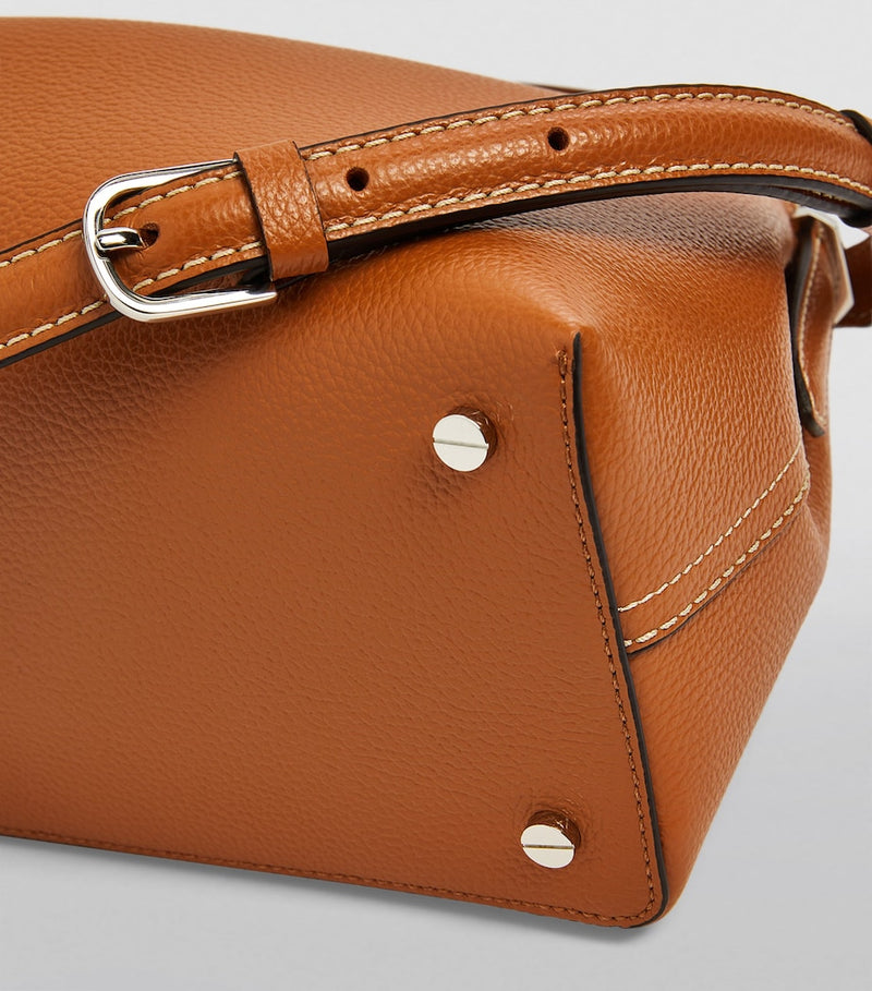 Toteme T-Lock top-handle bag in Italian leather (British brand)