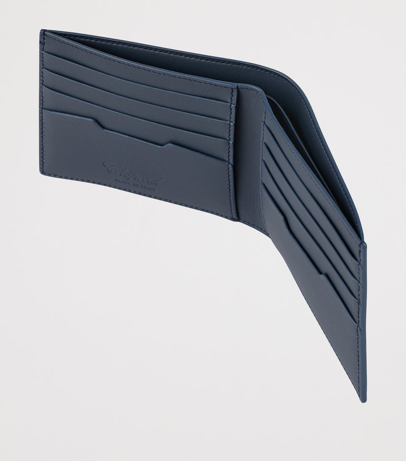 Chopard Racing bifold wallet in leather with chevron pattern - British product