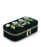 WOLF Zoe floral-embroidered travel jewellery case (British brand)