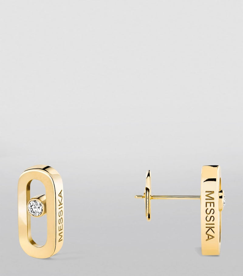 Messika Move Uno diamond stud earrings 0.03ct, imported from the UK