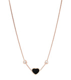 Chopard Happy Hearts pendant in rose gold with onyx and diamonds, UK version