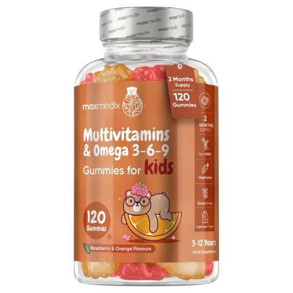 maxmedix kids multivitamin gummies natural 120 count - British product