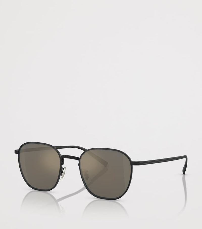 Oliver Peoples titanium Rynn square sunglasses, imported from the UK