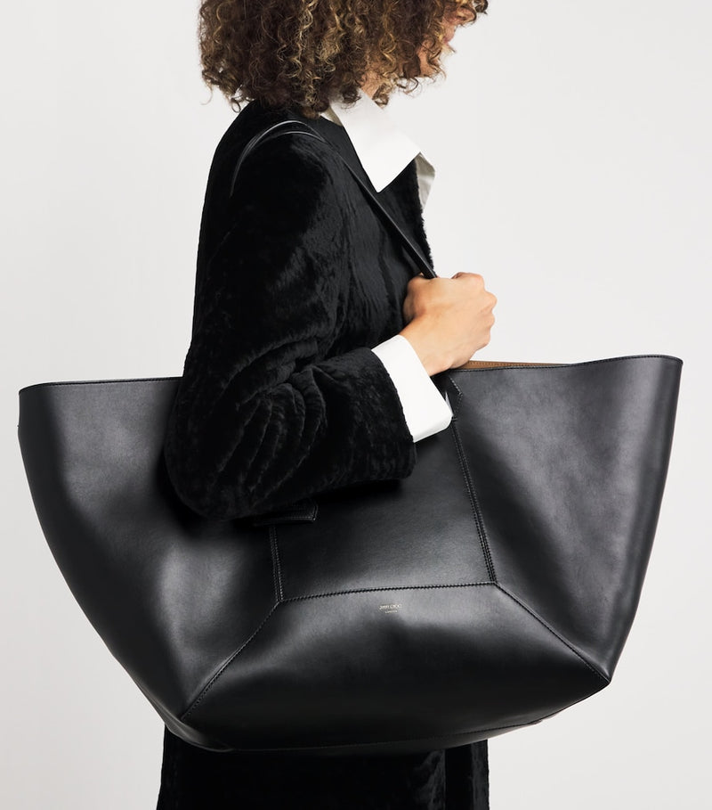 Jimmy Choo Diamond herringbone tote bag calf leather (British brand)