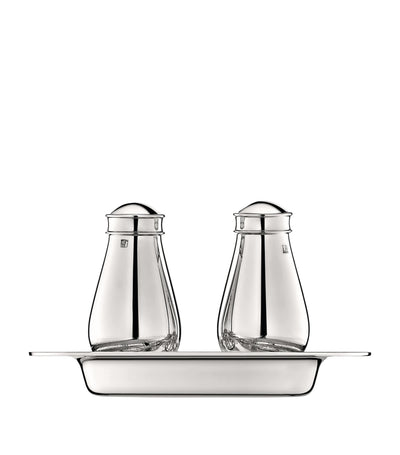 Harrods Christofle Silver-Plated Jardin d'Eden Salt and Pepper Shakers with Tray- Buy online at McGrocer