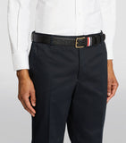 Thom Browne Leather Tricolour Belt 3.5cm, imported from the UK