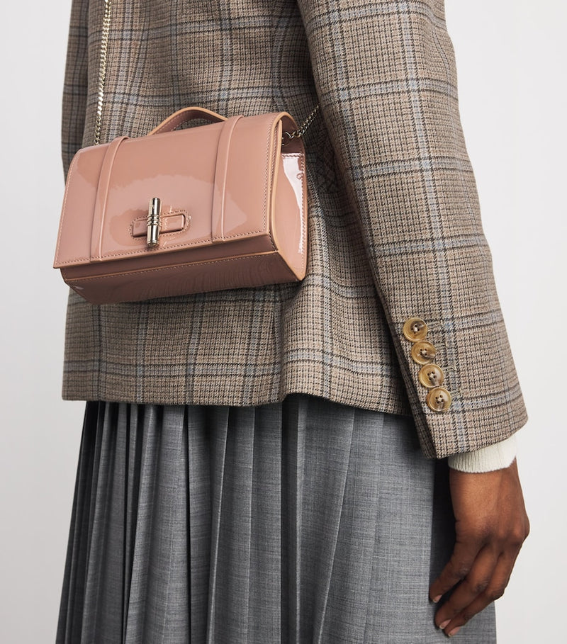 Malone Souliers small patent leather May top-handle bag (British brand)