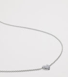 Monica Vinader sterling silver heart necklace with diamonds, imported from the UK