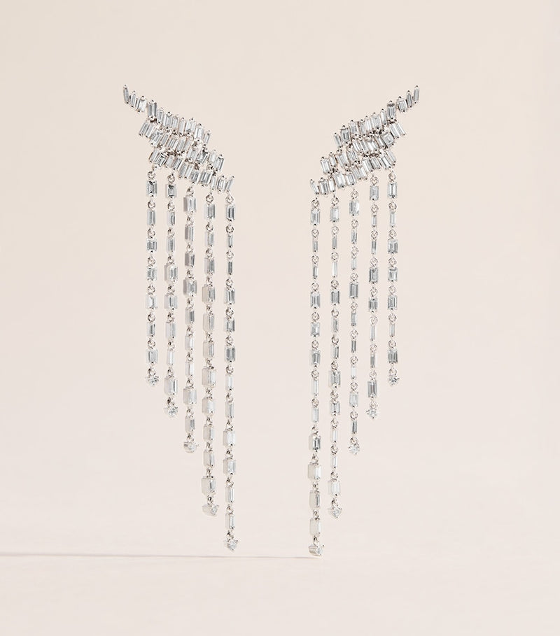 Suzanne Kalan Angel Drop earrings white gold diamonds - British product