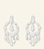 Alexander McQueen mirror drop earrings silver tone - British product