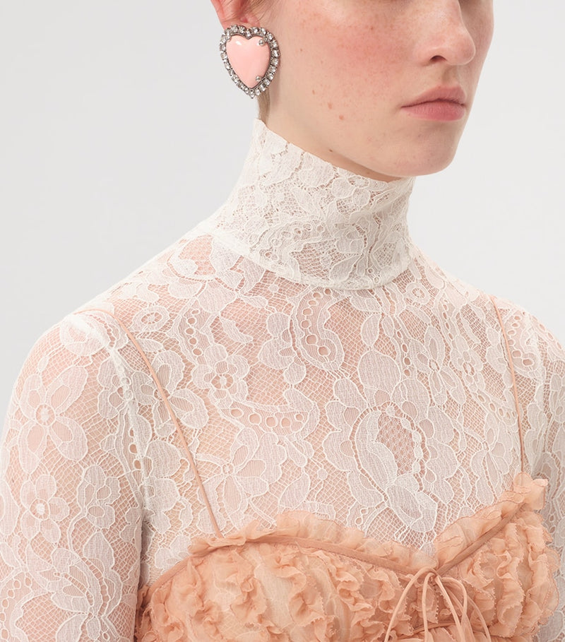 Valentino Garavani Coeur Hyperbole clip-on earrings with crystals, imported from the UK