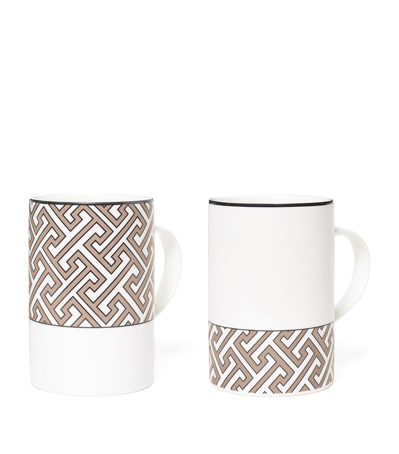 O.W. London set of 4 maze mugs (British brand)