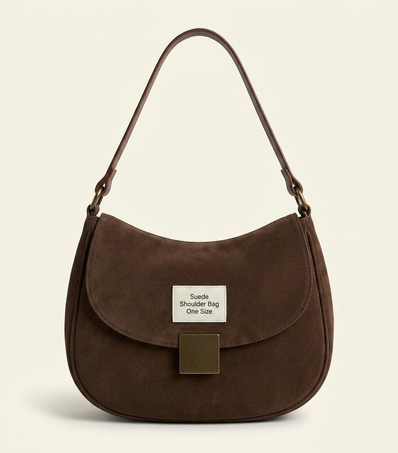 Balenciaga Suede Clicca Shoulder Bag with adjustable buckles, imported from the UK