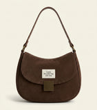 Balenciaga Suede Clicca Shoulder Bag with adjustable buckles, imported from the UK