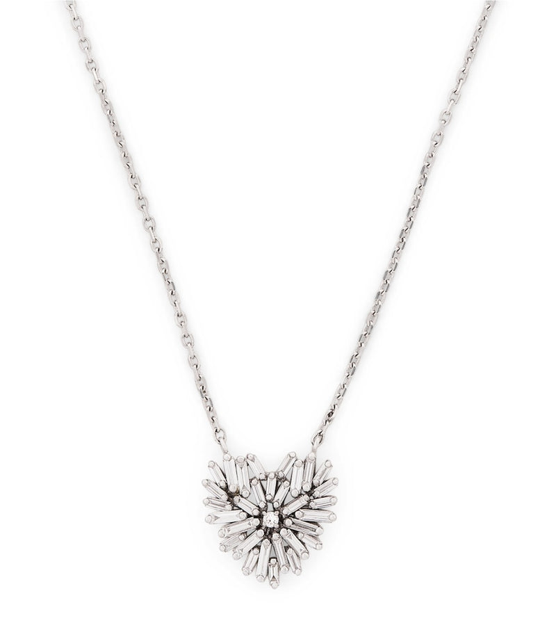 Suzanne Kalan white gold small heart diamond pendant (British brand)