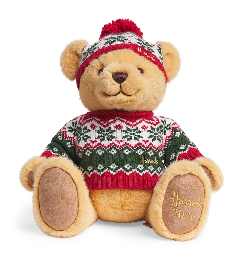 Harrods Henry Christmas bear plush 30.5cm, imported from the UK