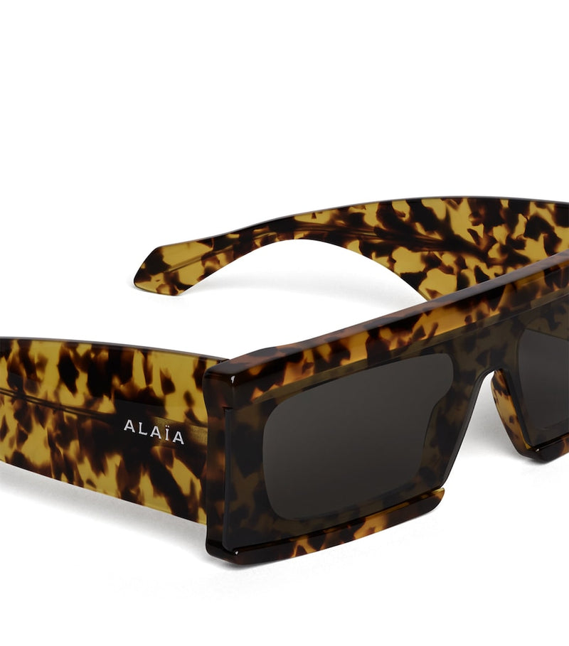 Alaïa rectangular mask acetate sunglasses (British brand)