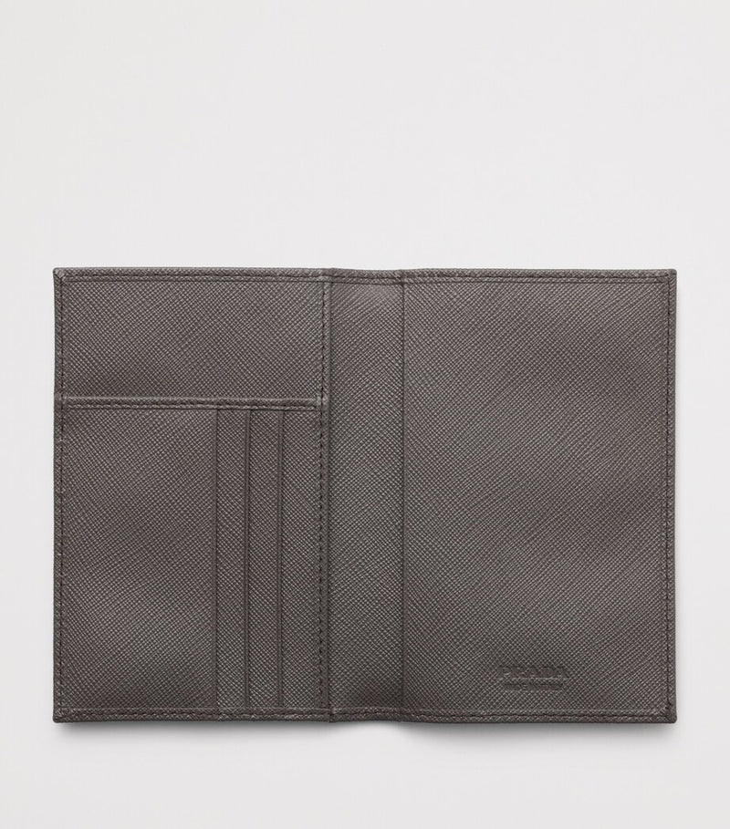 Prada Saffiano Leather Logo Passport Holder, imported from the UK