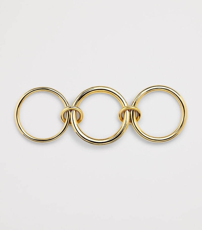 Spinelli Kilcollin yellow gold and sapphire Pyrus ring, imported from the UK