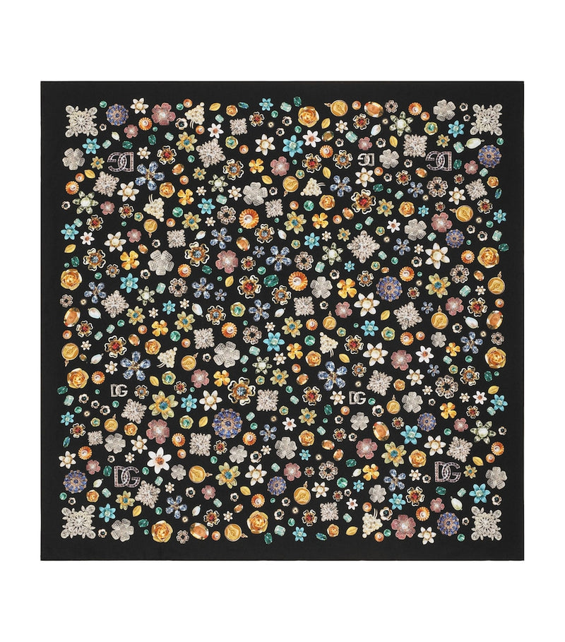 Dolce&Gabbana silk jewellery print scarf 70cm (British brand)