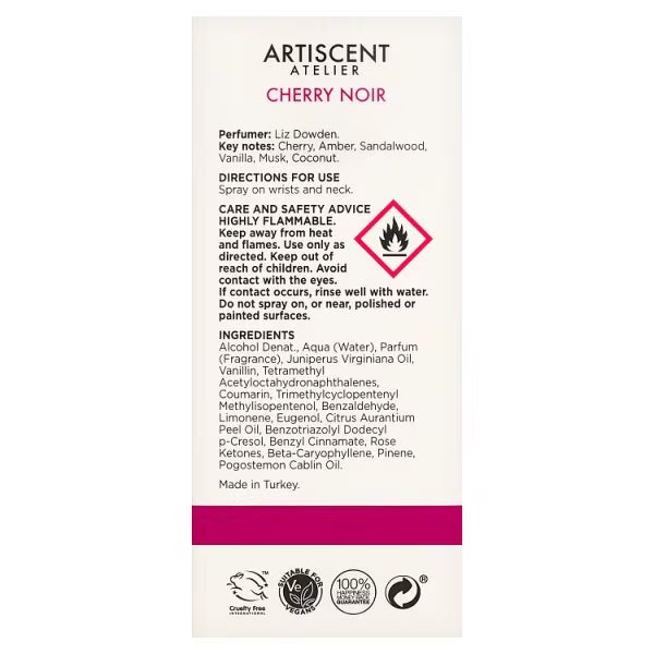 Artiscent Cherry Noir body spray 50ml - British product