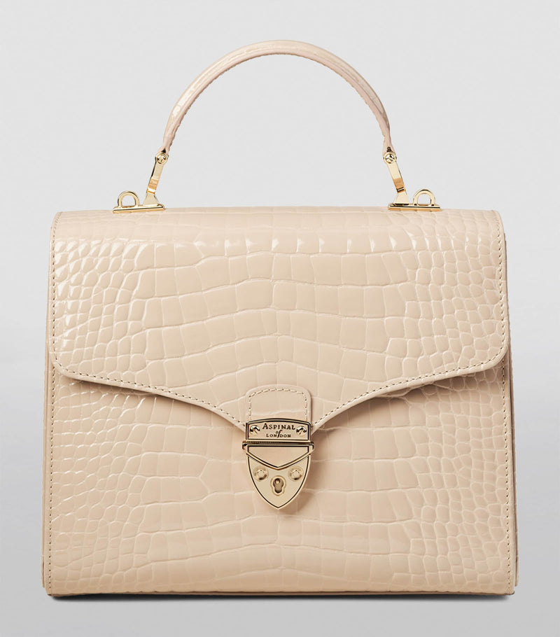 Aspinal of London Mayfair top-handle handbag in leather (British brand)