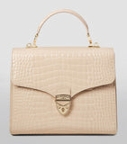 Aspinal of London Mayfair top-handle handbag in leather (British brand)