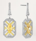 Boodles Fifth Avenue drop earrings platinum yellow gold diamonds - British product