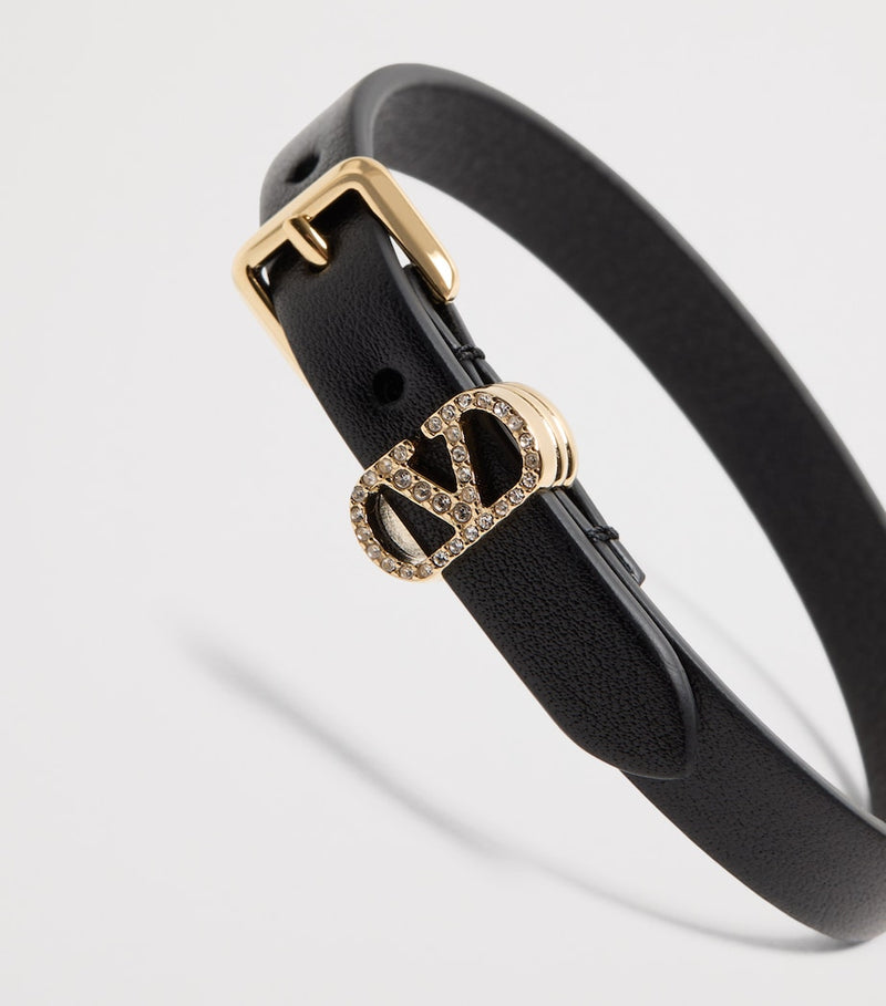 Valentino Garavani VLogo Ovalette bracelet with crystals (British brand)
